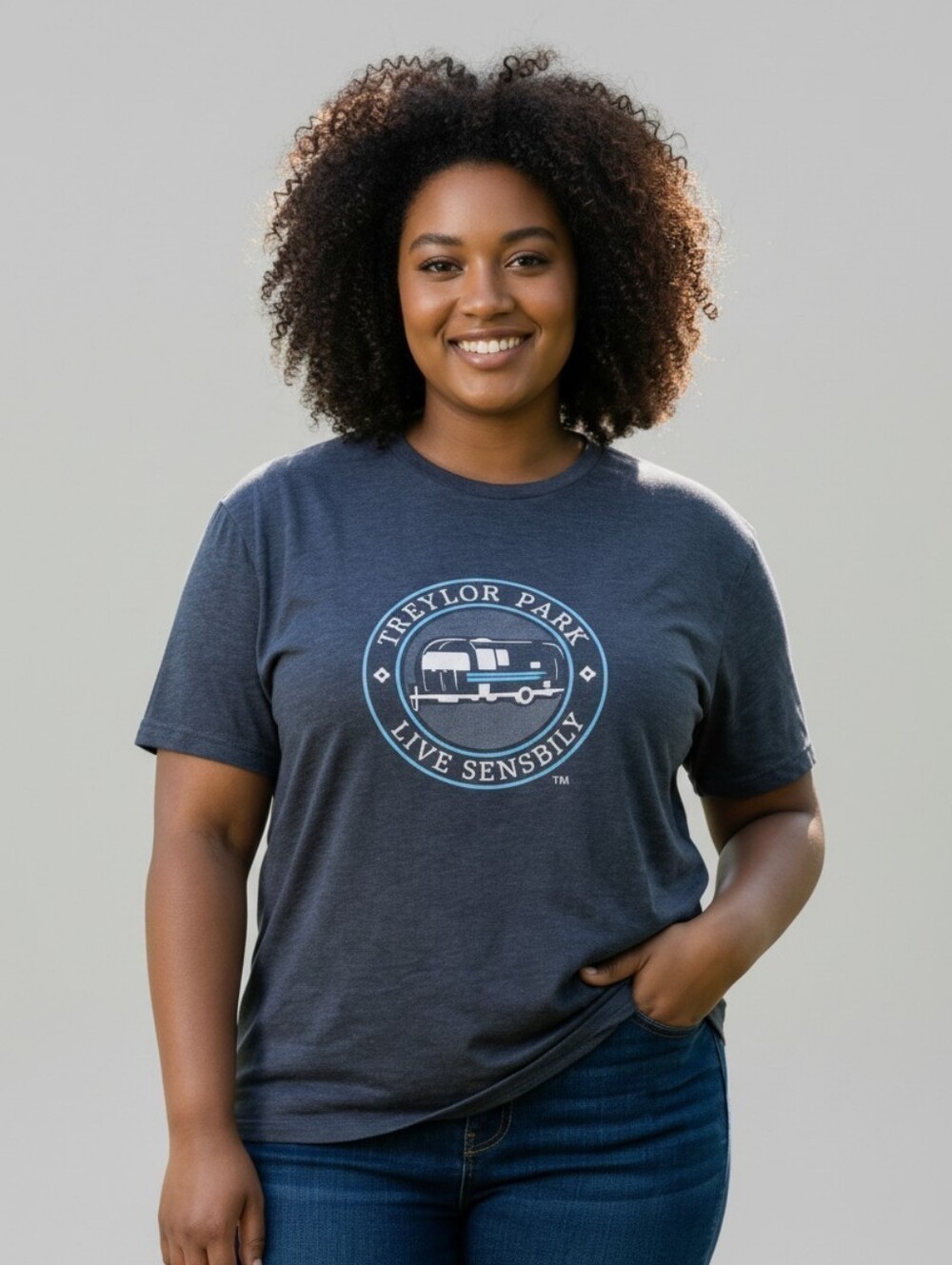 Next Level Apparel Navy Traylor Park Graphic Tee